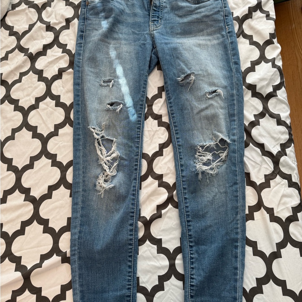 Kancan Stylish Distressed Blue Jeans